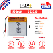 ⚡ 3.7V 303030 500mAh LiPo