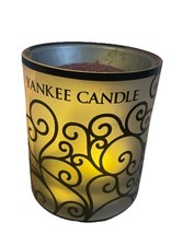 Yankee Candle Melt Warmer Scroll UK Flower Design With FREE True Rose Wax Melt