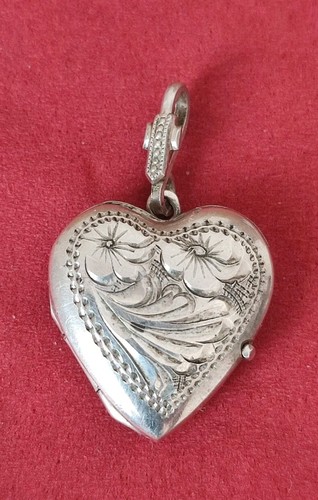 Antique art deco heart silver - deco,