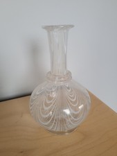 Victorian Nailsea Glass Wine Carafe c1845 Shaft & Globe Form Pulled Trailing