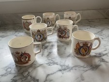 7 x Royal Commemorative Collectable Mugs / Cups - Some Rare