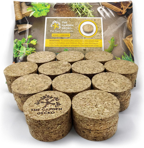 Cork plant pot feet - cork, outdoor