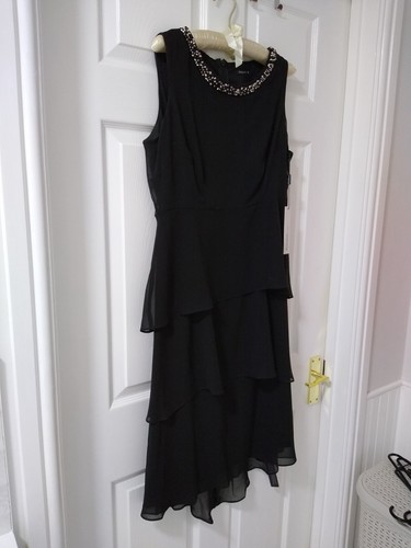 Dress roman black - by,