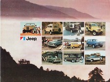 Jeep Range c1978 UK Market Single Sheet Brochure CJ, Wagoneer, Cherokee, Pick-Up