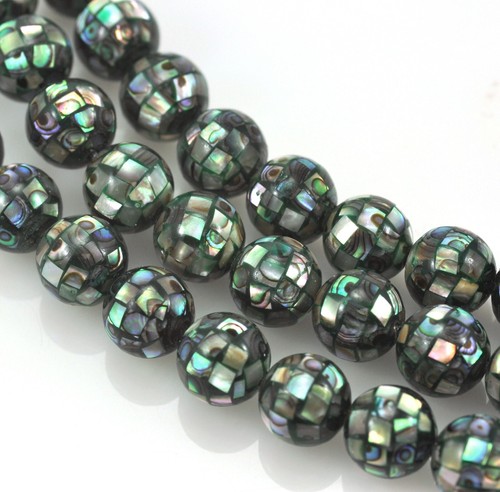 Abalone mosaic balls 10mm - balls,
