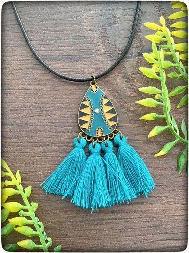 New blue tassel - new,