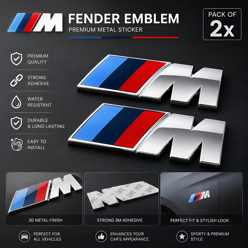 Bmw sport emblem chrome - bmw,