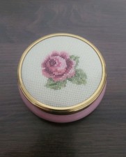 Vintage Framecraft Pink Ceramic Trinket Box - Boxed