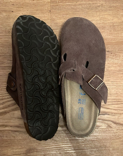 Birkenstock boston brown suede - birkenstock,