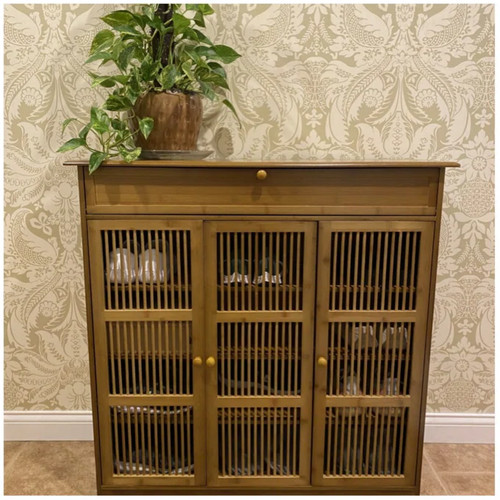 Bamboo shoe rack cabinet - bamboo,