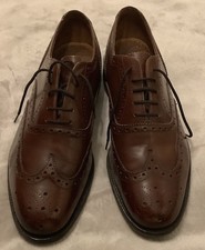 Loake Yeovilton 758T Brown Leather Formal Brogues Shoes Mens UK 7 good condition