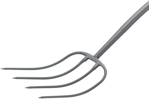 Prong metal handle manure - metal,