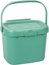 Kitchen Food Waste Caddy Compost Bin 4.5 Litre w/ Handle Sage Green 25x18x19cm