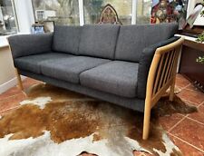 Original good quality Charcoal Grey Danish  3 seater Sofa ex showroom model