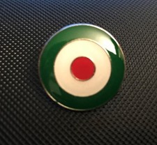 ITALIAN ITALY MOD TARGET ROUNDEL SCOOTER ENAMEL PIN BADGE GIFT -(PB20) BIGGER ++