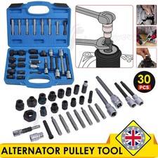 30PCS Alternator Tool Generator Freewheel Puller Pulley Removal Bit Socket Set
