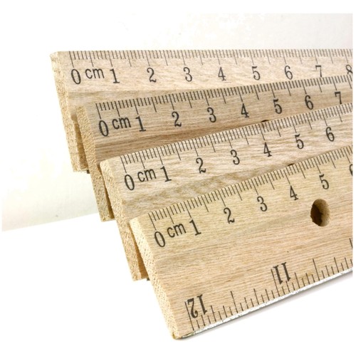 Wooden ruler pack - ruler, 12"