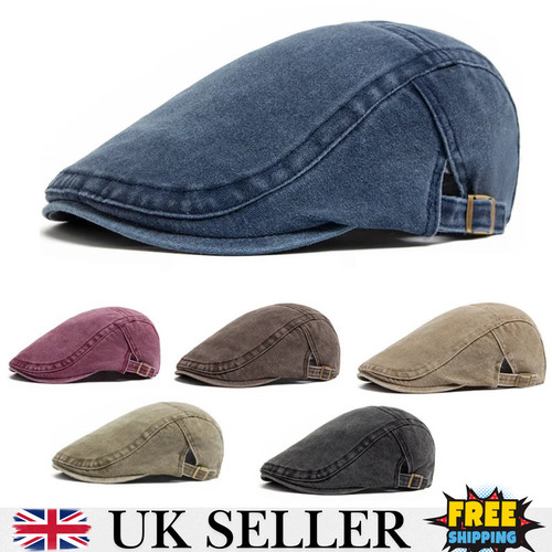 Men flat cap washed - flat, newsboy