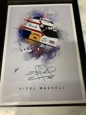  Nigel Mansell Signed A4 High