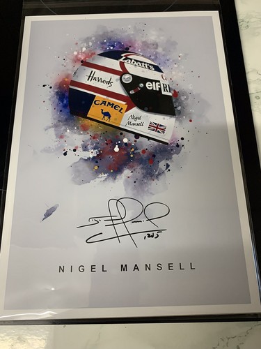 Nigel mansell signed high - mansell, a4