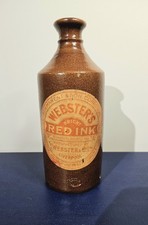 Antique Webster's Ink Bottle Liverpool Stoneware Pottery Bourne Denby
