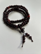 6mm tibetan 108 red sandalwood - red,