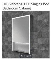 LED Bathroom Mirror Cabinet with Shaver Socket. HiB Verve. 500x900. (RRP £836)