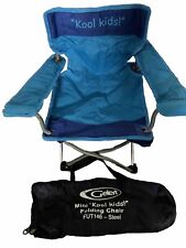 MINI kids children Folding Camping Chair Beach Garden steel legs blue