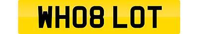 Private number plate wh08 - number, lot