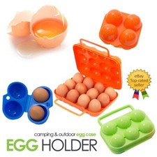 Portable 2/4/6/12 Grid Egg Container Holder Outdoor Camping Egg Carriers Storage