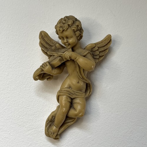Vintage resin cherub angel - cherub,