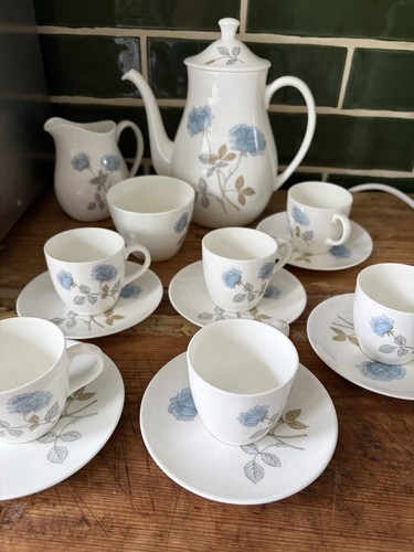 Wedgewood ice rose - coffee, set