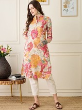 Indian Women Beige Multi-Color