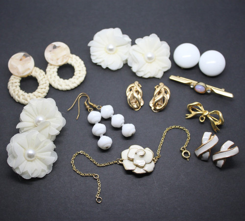 Vintage earrings brooch - earrings,