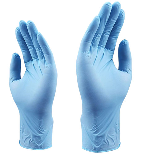 Thick black nitrile gloves - black,
