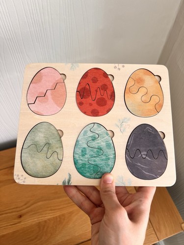 Wooden toy dinosaur egg - wooden,