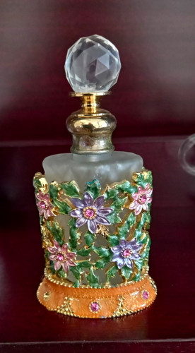 Glass crystal perfume bottle - perfume,