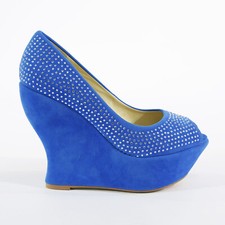 WOMENS LADIES WEDGE PEEP TOE