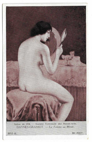 French artist drawn postcard - drawn,