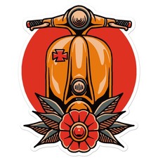 Scooter Moped - Vinyl Decal