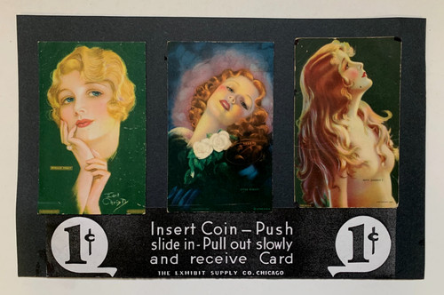 Vintage mutoscope arcade cards - arcade,