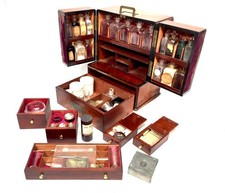 Antique Victorian Apothecary Chest Box/ Large Cabinet  / Medicine Chest c.1880
