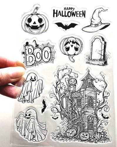 Clear stamps happy halloween - stamps,