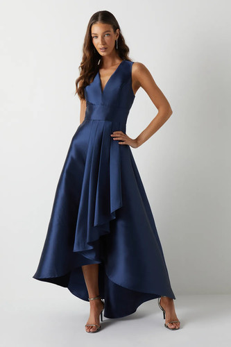Navy blue line bridesmaid - navy, a-line