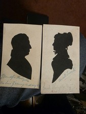 PAIR OF VICTORIAN SILHOUETTES, GRANDPA & AUNT SARAH HODGELL