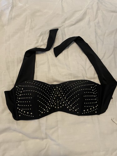 Black bralette size gold - m,