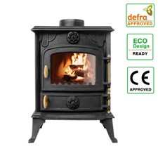 5KW Multifuel Stove Log Burner Fireplace Cast Iron Defra Approved Eco Design