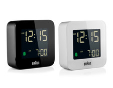 Braun Digital Travel Alarm Clock with Snooze Function 12/24hr LCD Display - BC08