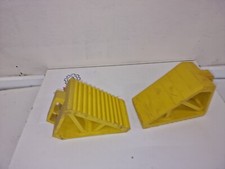 2 x WHEEL CHOCKS YELLOW LARGE