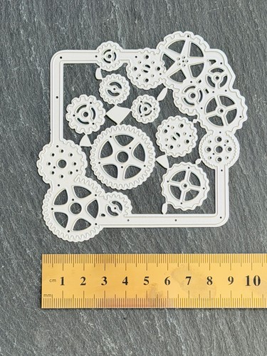 Clock cogs metal die - clock, gears